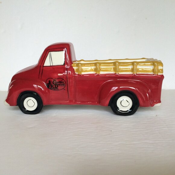 Cracker Barrel Ceramic Red Pick Up Truck Sugar Packets Holder Table Decoration - Picture 1 of 10